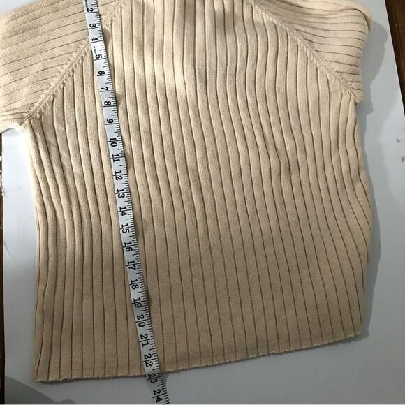 Carolyn Taylor Essentials Ribbed Zip Collar Sweater 1/4 Zip Size Large - Picture 9 of 10